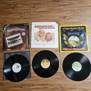 Lot of‎ 3 VTG Records Harry Chapin Charlie Daniels Band Meisburg & Walters PROMO